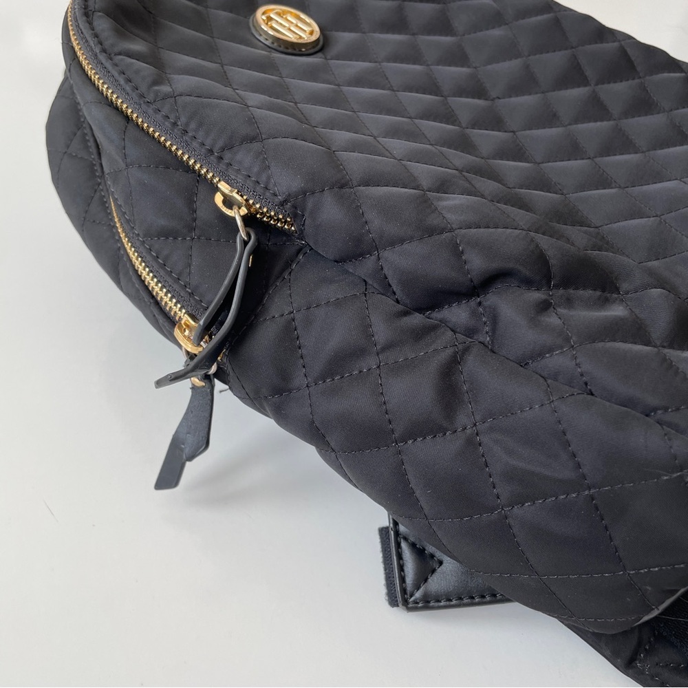 Tommy Hilfiger Black Quilted Mini Backpack - Picture 5 of 11